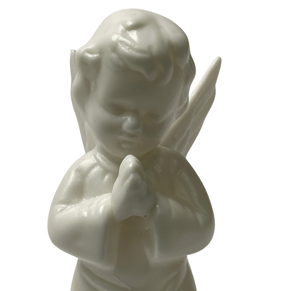 SCHMID BROS Kneeling Praying Angels 1950's Japan Christening Baby Shower Decor - Picture 5 of 15